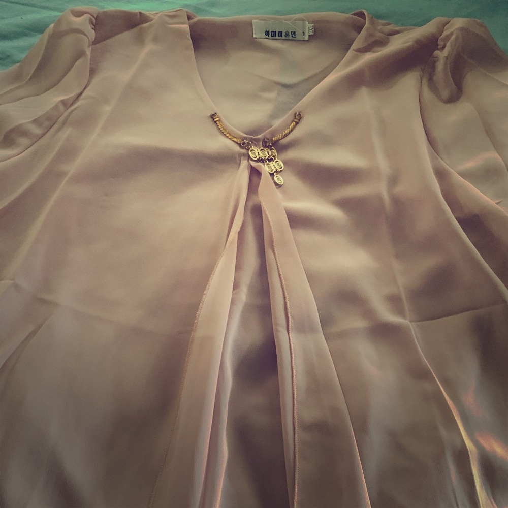 Peach color georgette top